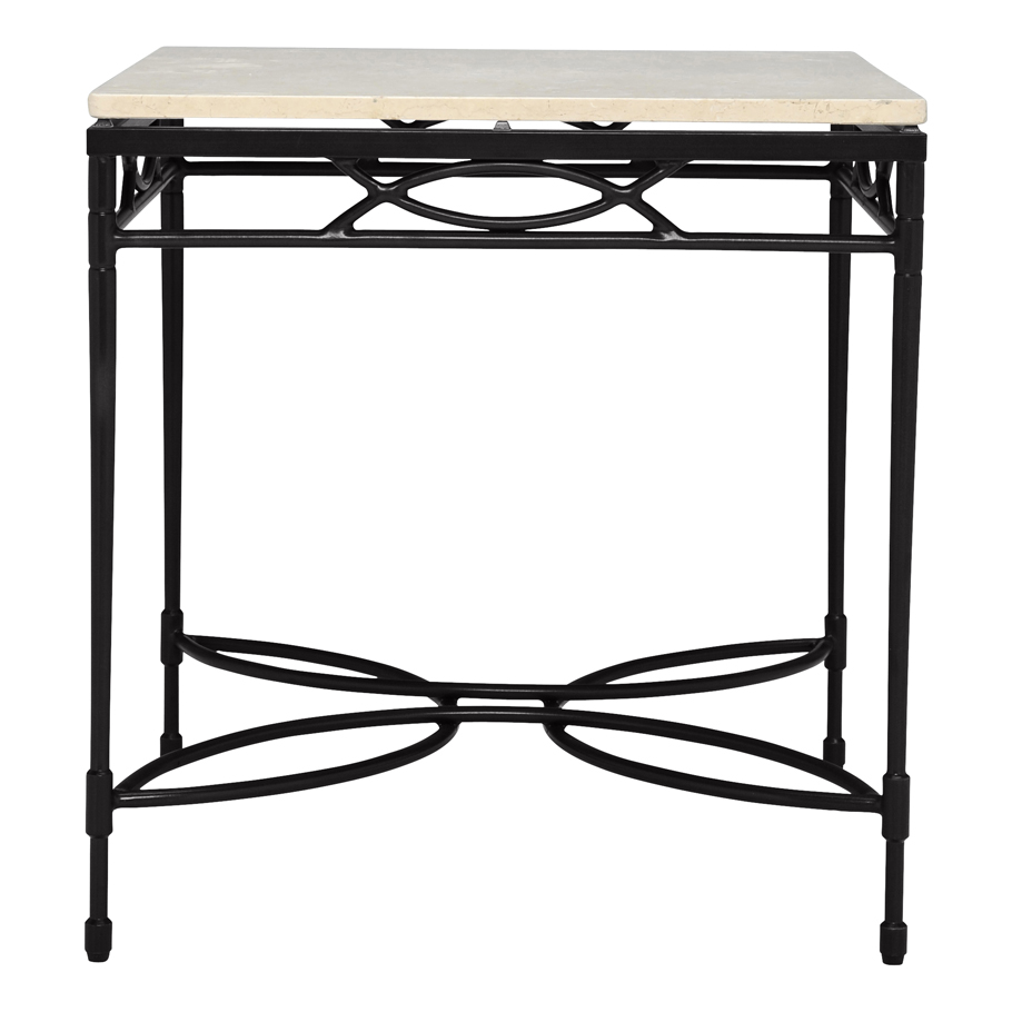 Stone top sales side table
