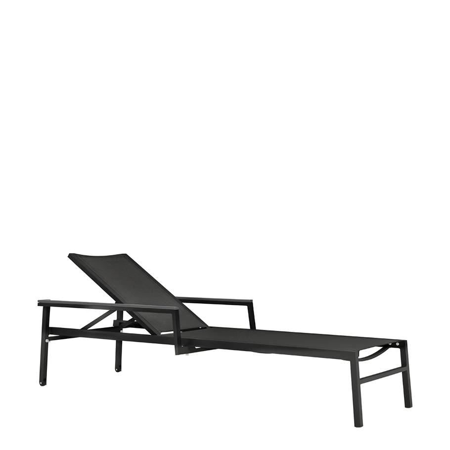DUO STACKABLE MESH CHAISE LOUNGE WITH ARMS JANUS et Cie