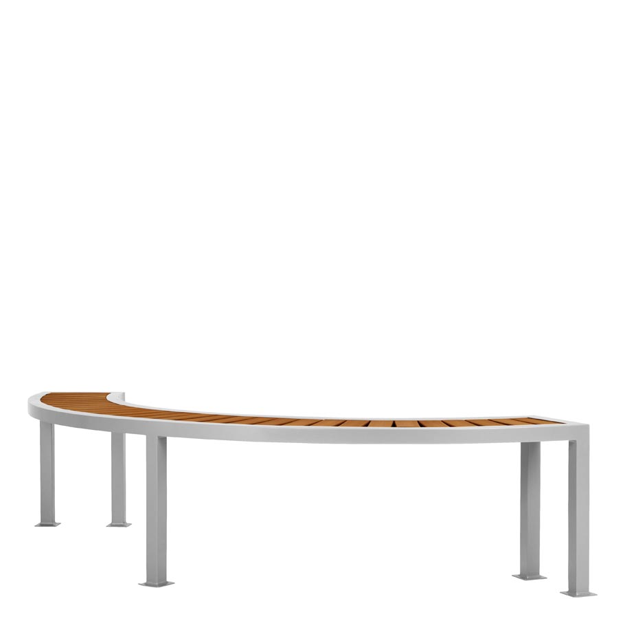 Koko II JANUSwood Curved Backless Bench