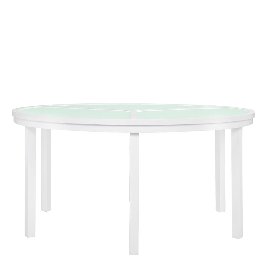 round glass table top with umbrella hole