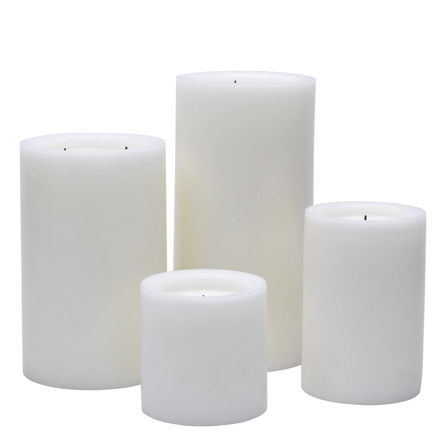 PILLAR CANDLE LED OUTDOOR 4" X 4" JANUS et Cie
