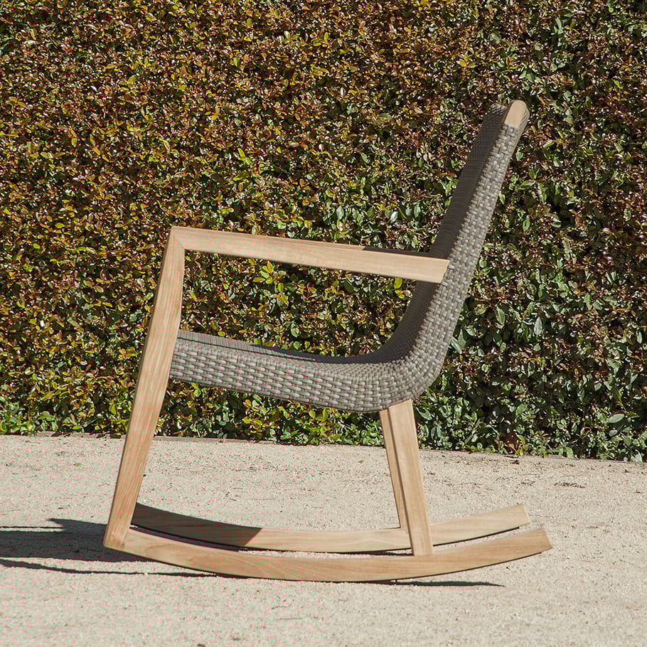 QUINTA TEAK / WOVEN ROCKING CHAIR - JANUS et Cie