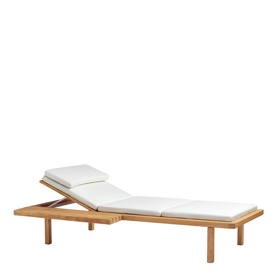 VIS A VIS CHAISE LOUNGE WITH SIDE TABLE - JANUS et Cie VIS A VIS CHAISE LOUNGE WITH SIDE TABLE - JANUS et Cie